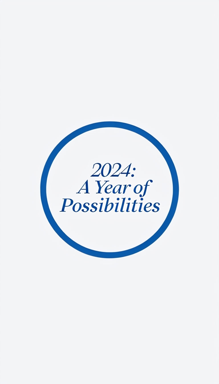 2024 A Year of Possibilities Minimalist Social Media Post