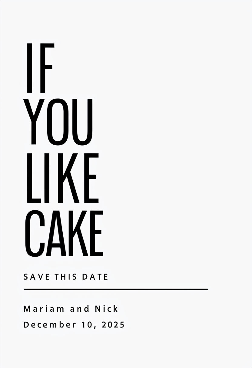 Playful Minimalist Wedding Save-the-Date Card Design Ideas